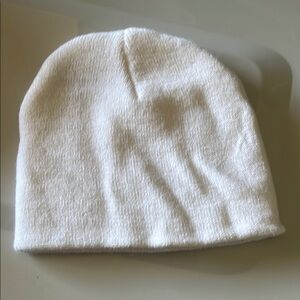 Kids White Beanie